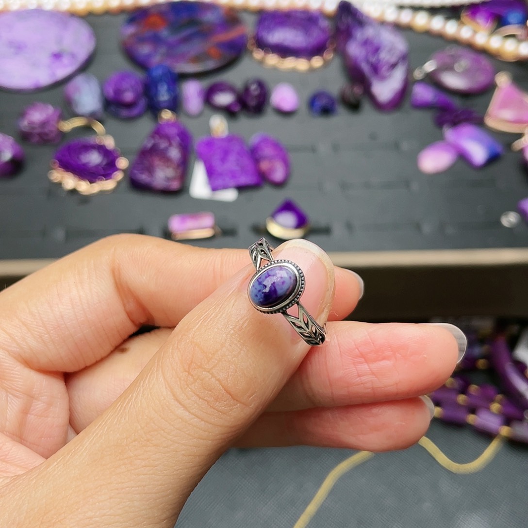 苏纪石（舒俱来）戒指银S925镶嵌