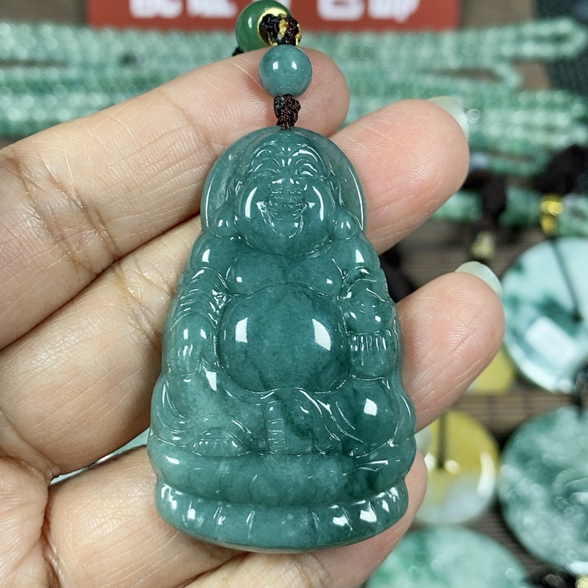 【闪购商品】翡翠颈饰未镶嵌玉吊坠翡翠玉座莲佛