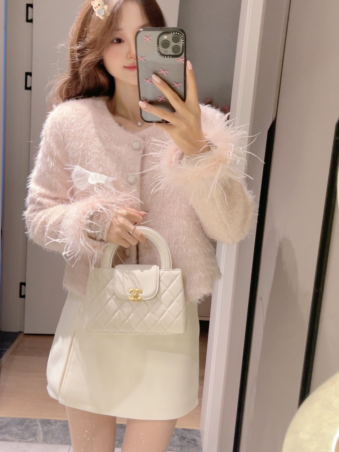 2024冬季新款小香风拼千金风上衣接加棉气质短款轻奢百搭外套女