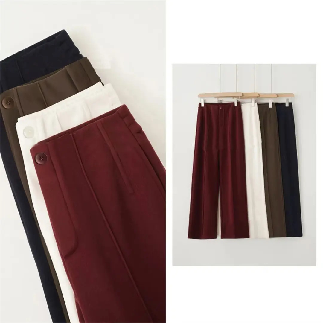 不补差价【生态羊绒】秋冬松紧腰时尚垂感高腰休闲百搭显瘦Y2288