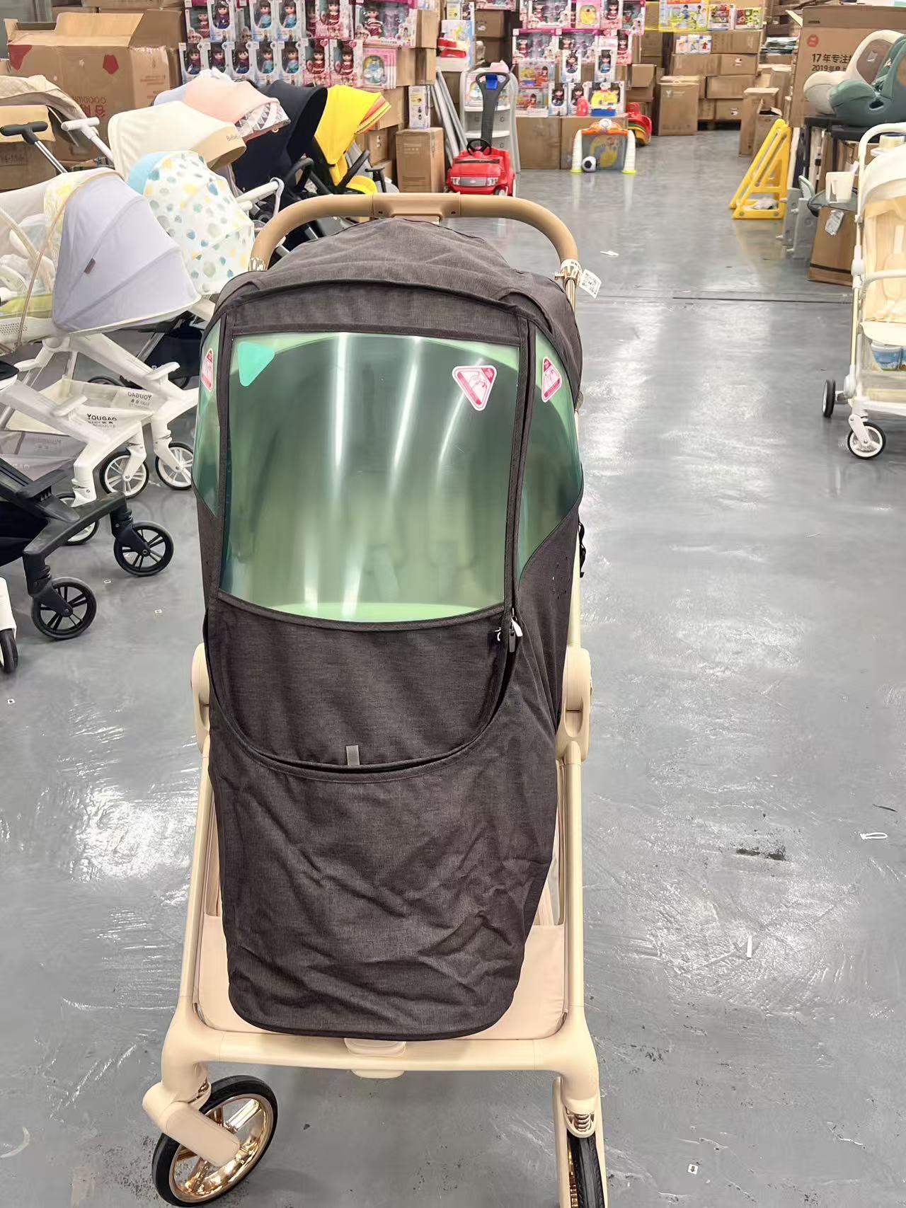 直播专属母婴用品-防风罩挑车型高景观推车可以用