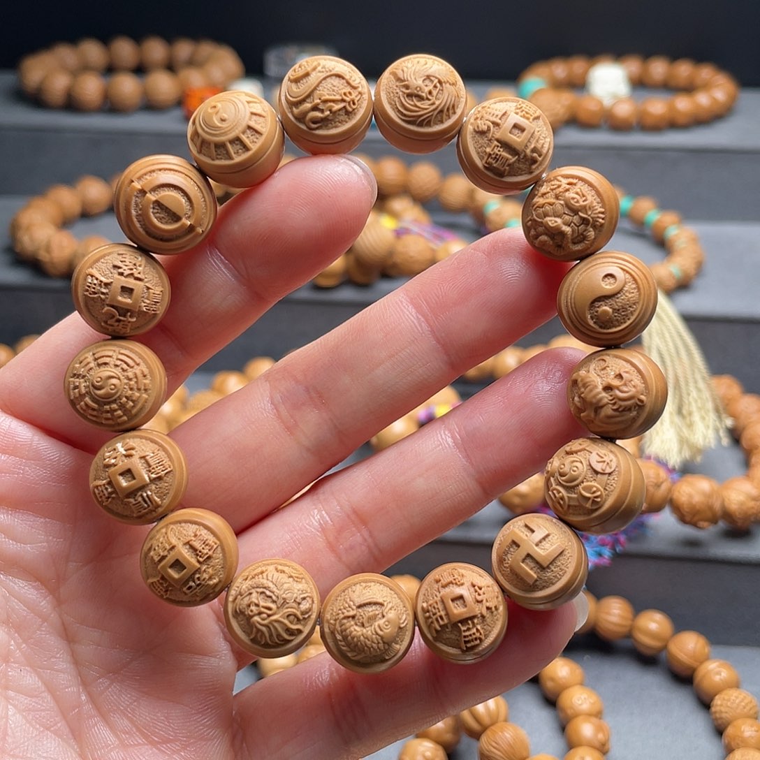 猴头核桃吊坠四象八卦