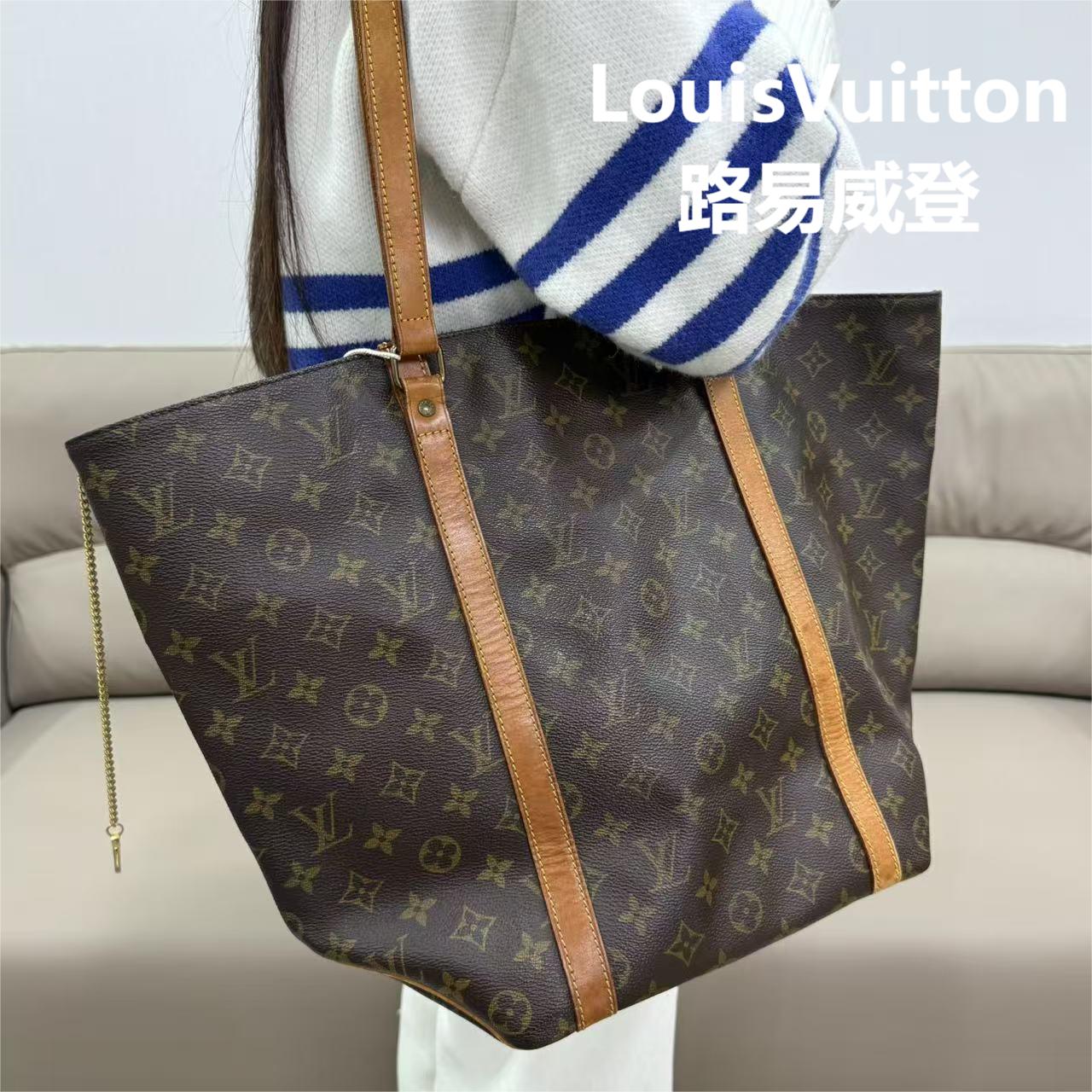 95新 LouisVuitton/路易威登 老花购物袋托特包/云海优选/H04990