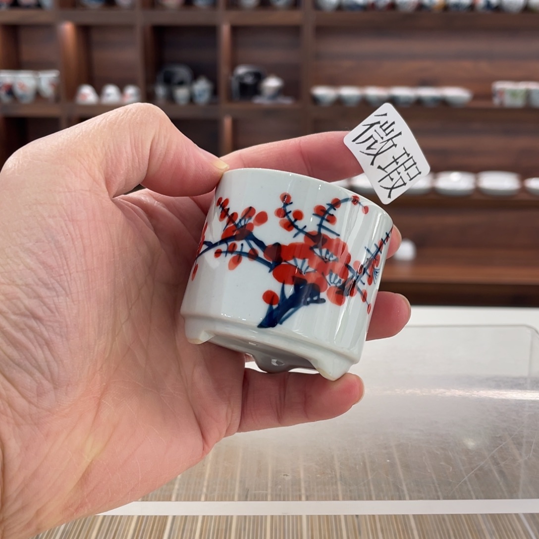 釉下手绘茶具微瑕