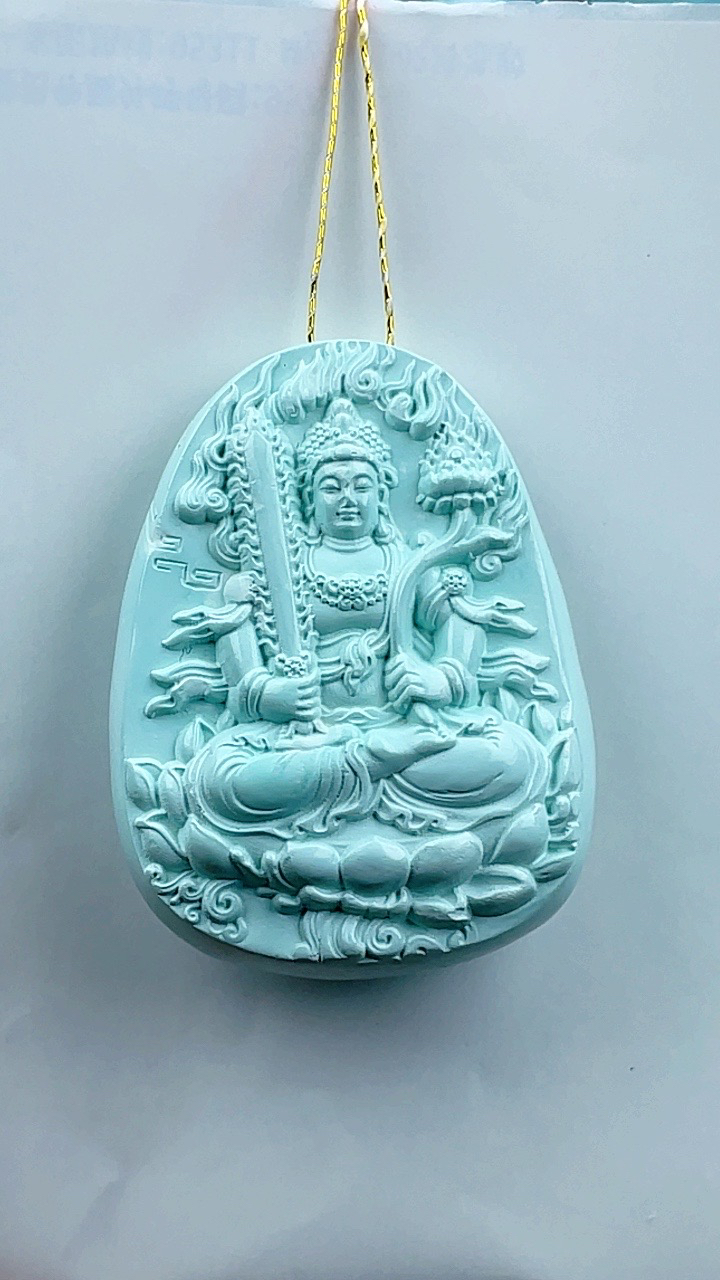 天然原矿绿松石雕刻