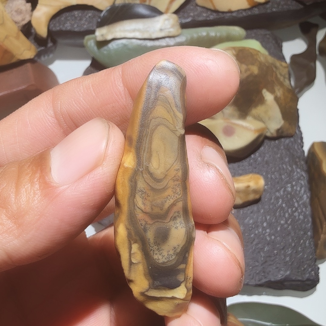 戈***人玛瑙/玉髓合金挂件