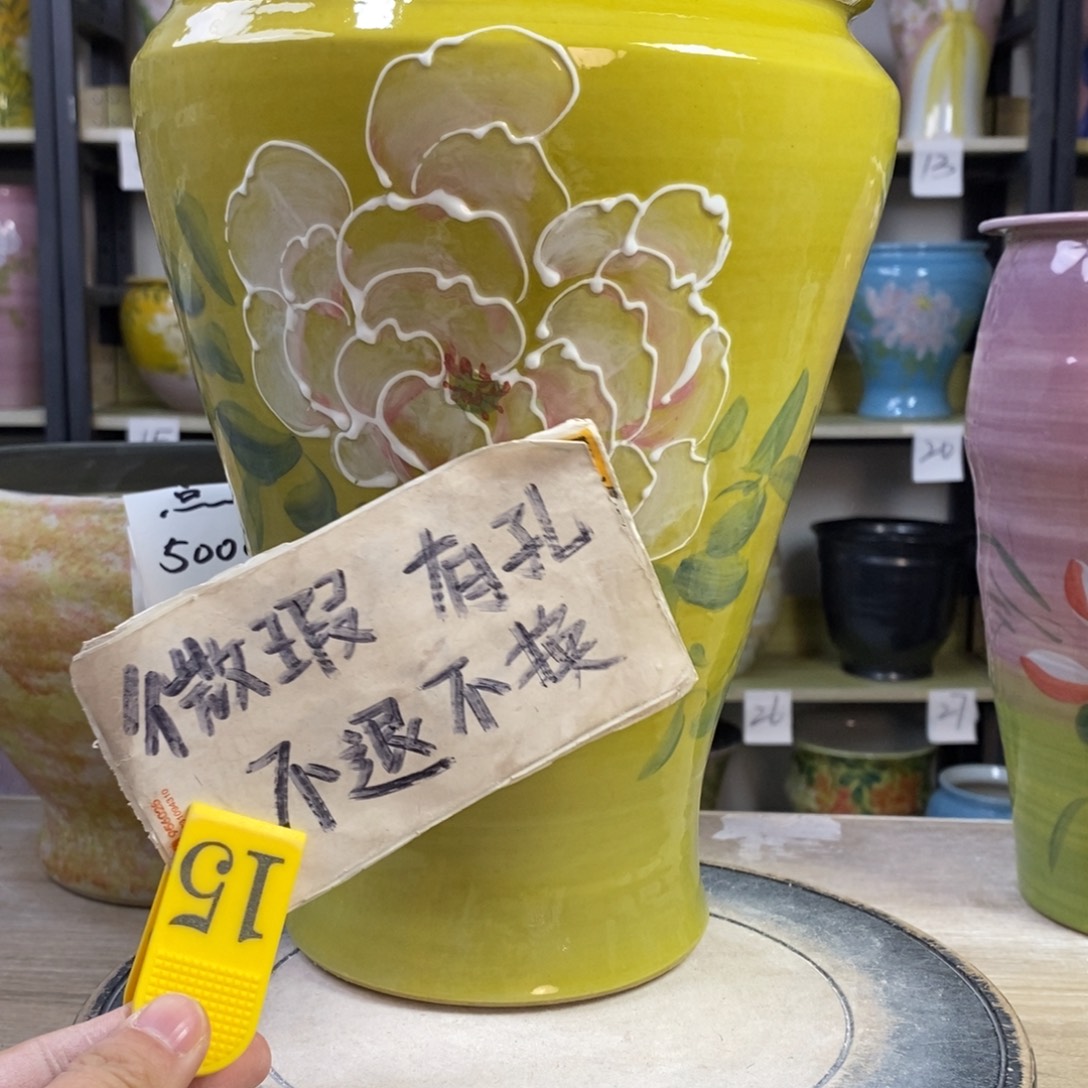 景德镇手工手绘陶瓷花盆