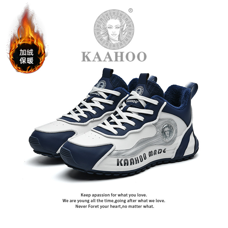 杜莎蕾奴冬季高帮加绒轻奢时尚休闲男女情侣鞋百搭跑步运动潮鞋