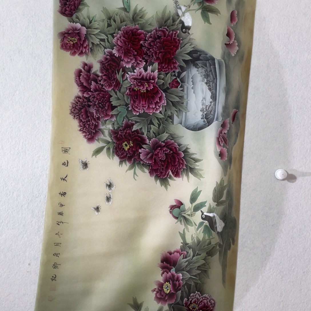 一***水国画工笔花鸟画作品欣赏