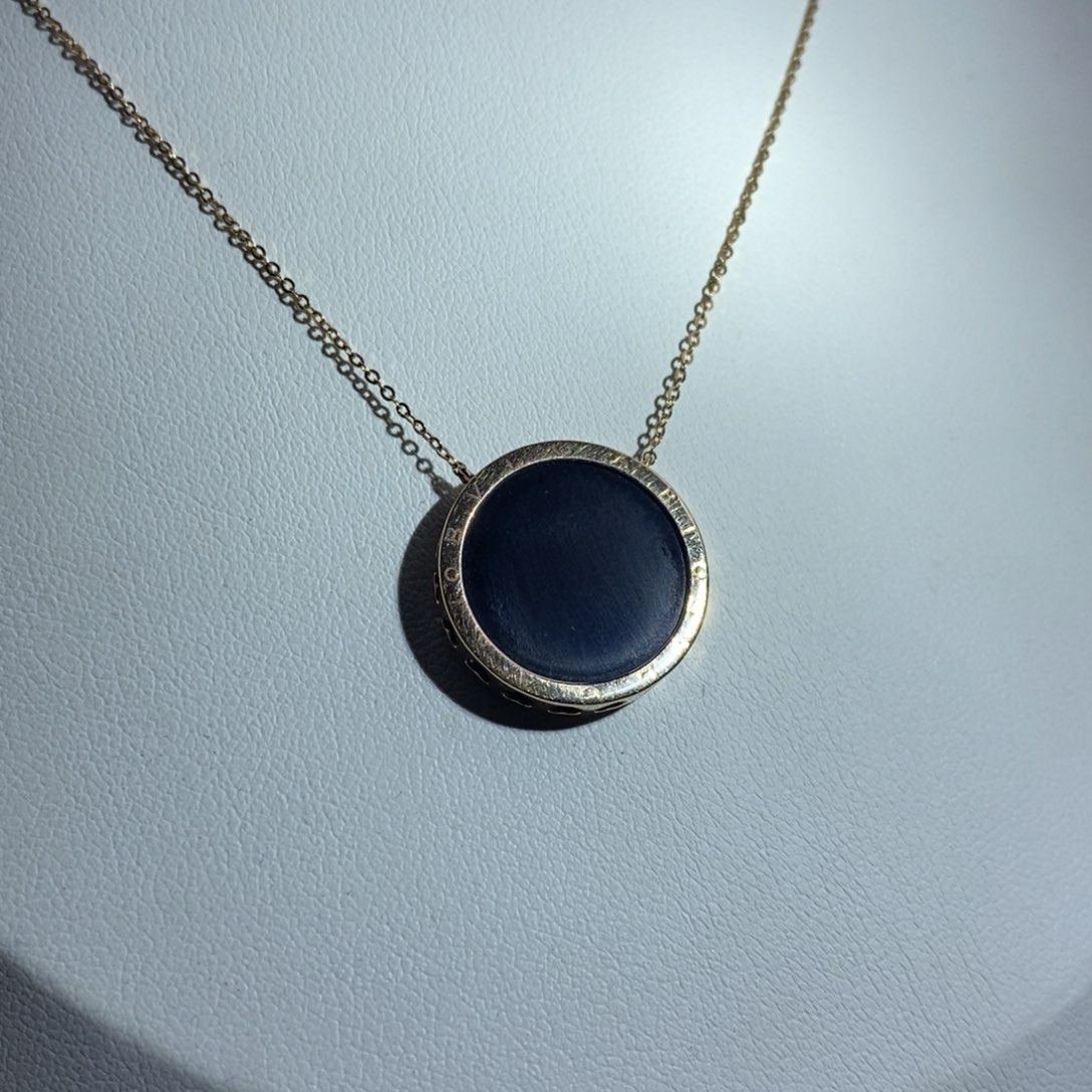 【闪购商品】翡翠颈饰18K金镶嵌无事牌