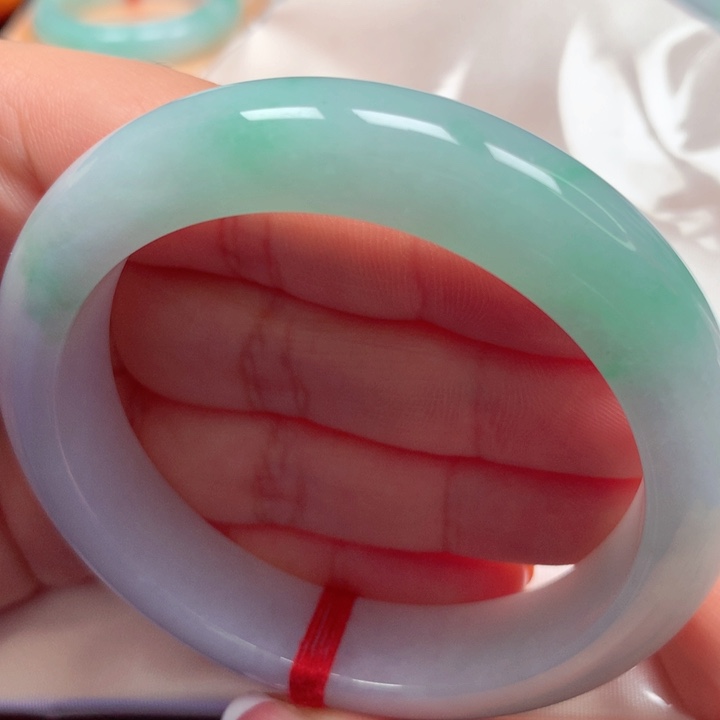 翡翠手镯未镶嵌冰胶阳绿36