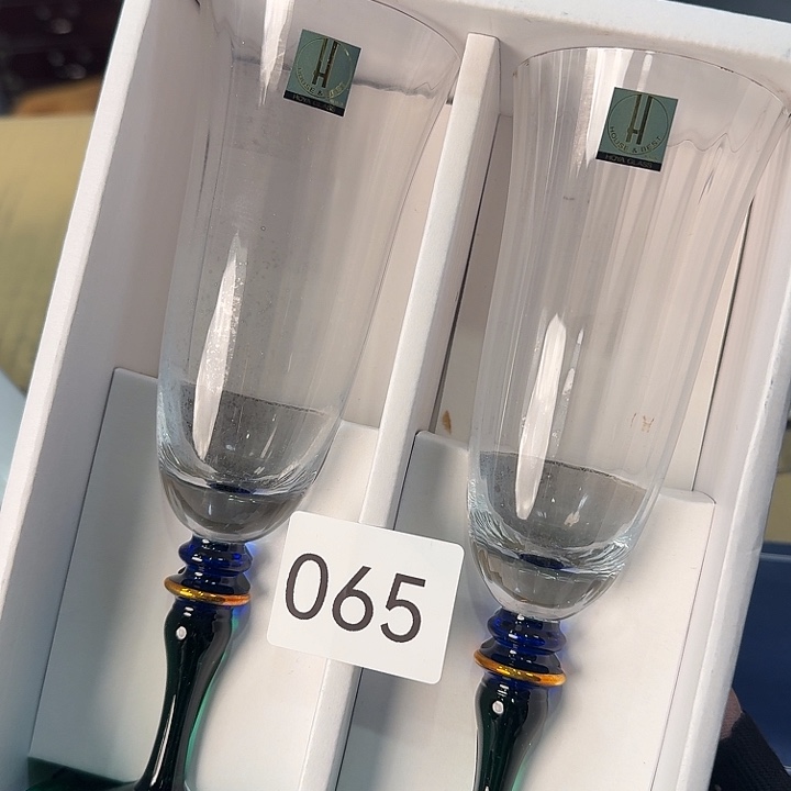 水晶玻璃吸管款两只带原盒