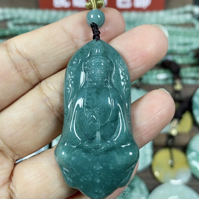 【闪购商品】翡翠颈饰未镶嵌玉吊坠翡翠玉素衣观音