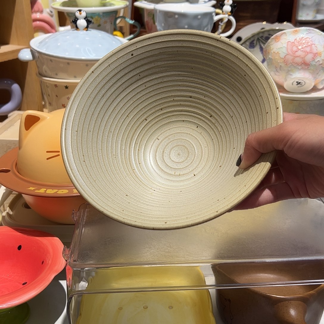 孔雀白斗笠碗粗陶