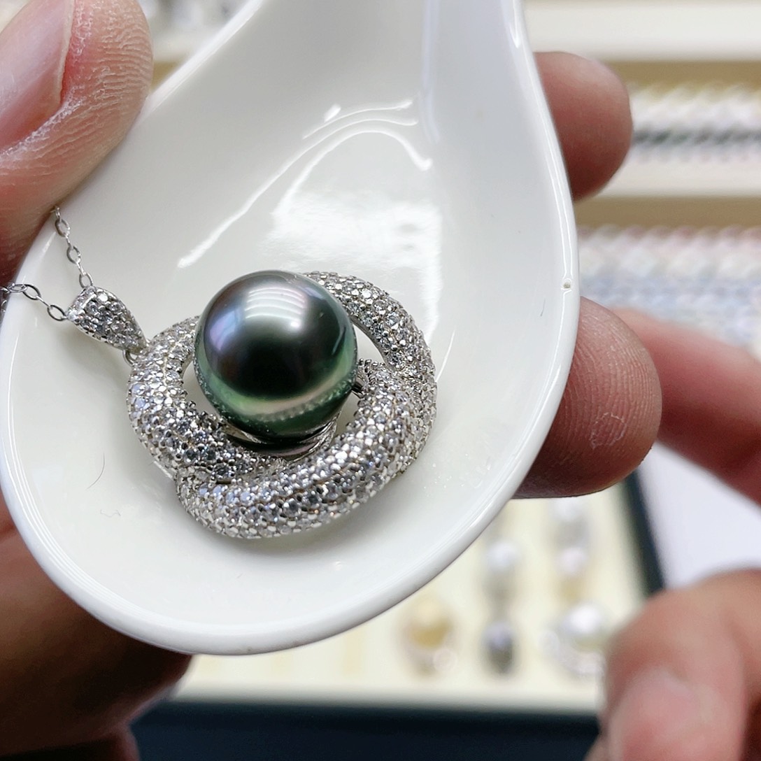 海水珍珠颈饰银S925镶嵌