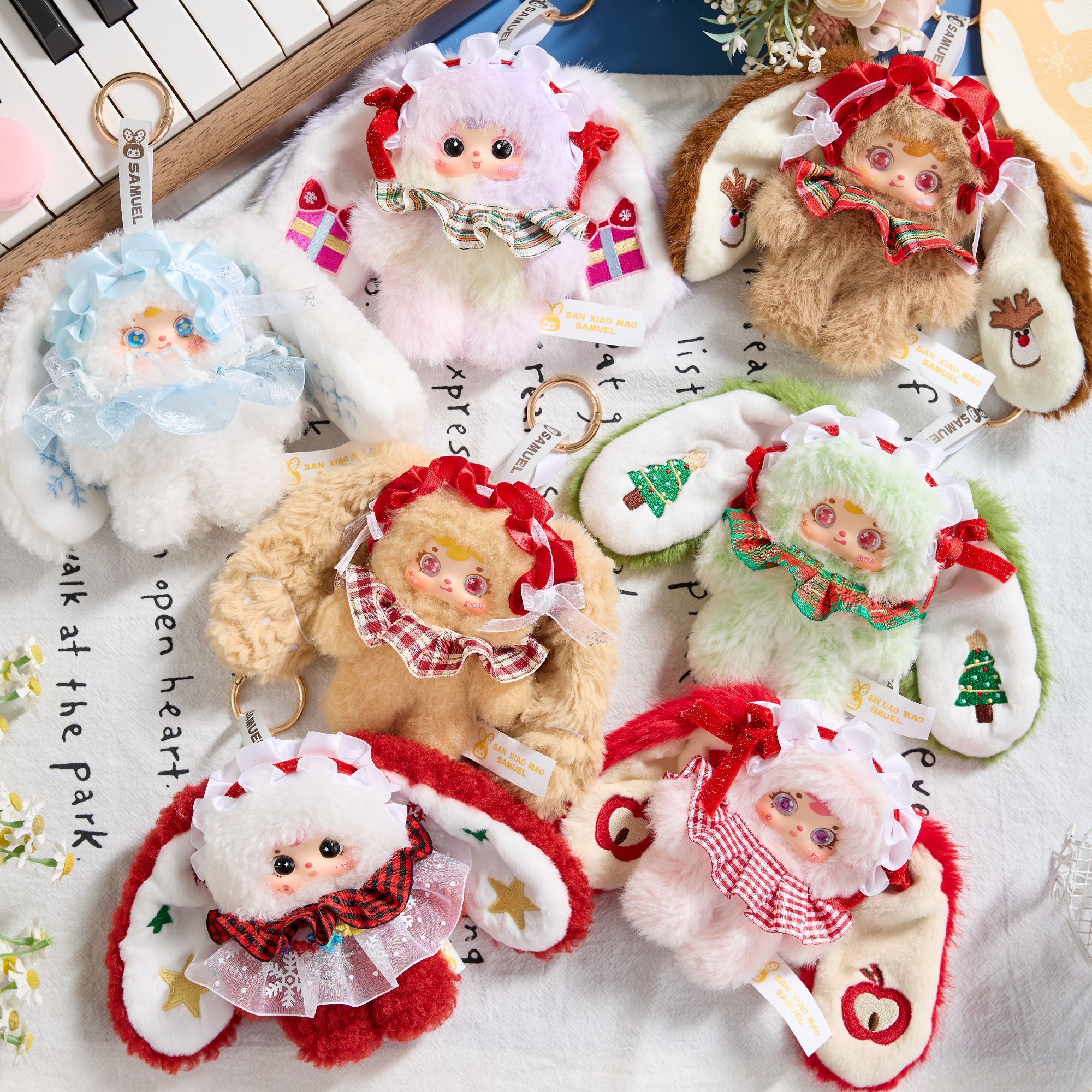 雪夜茶话会系列毛绒盲盒潮玩公仔可爱女生礼物