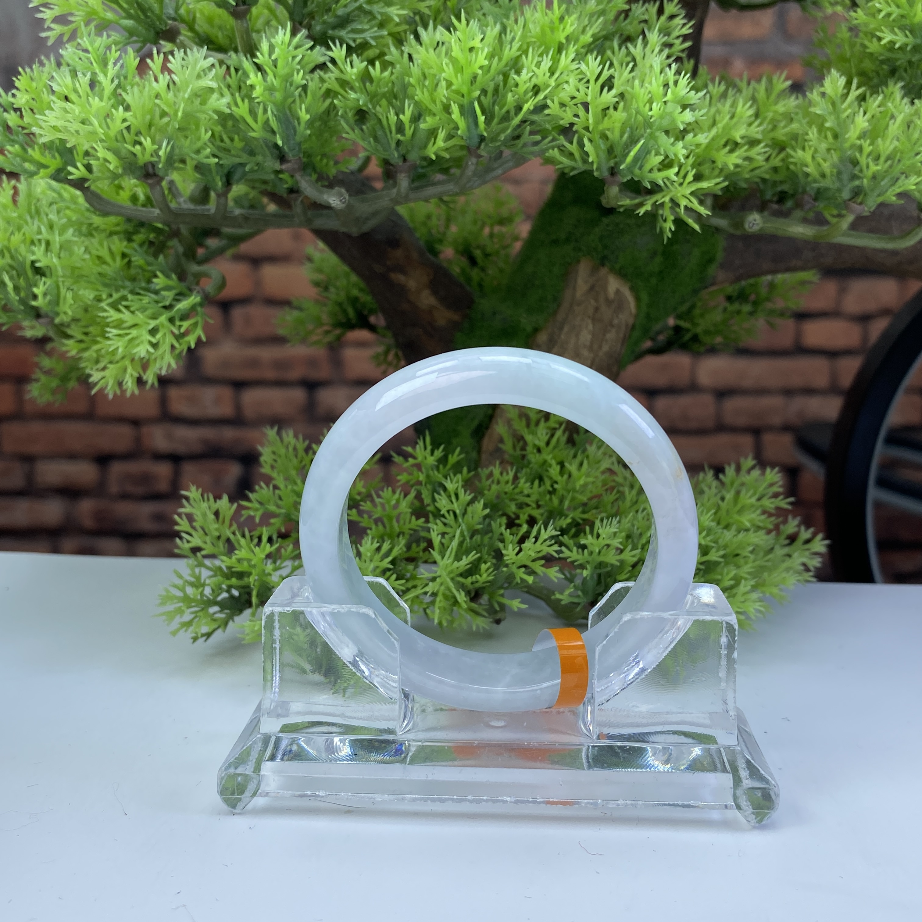 54.7【刀客砍价王】妮妮-天然缅甸A货翡翠手镯 (微瑕)  H11