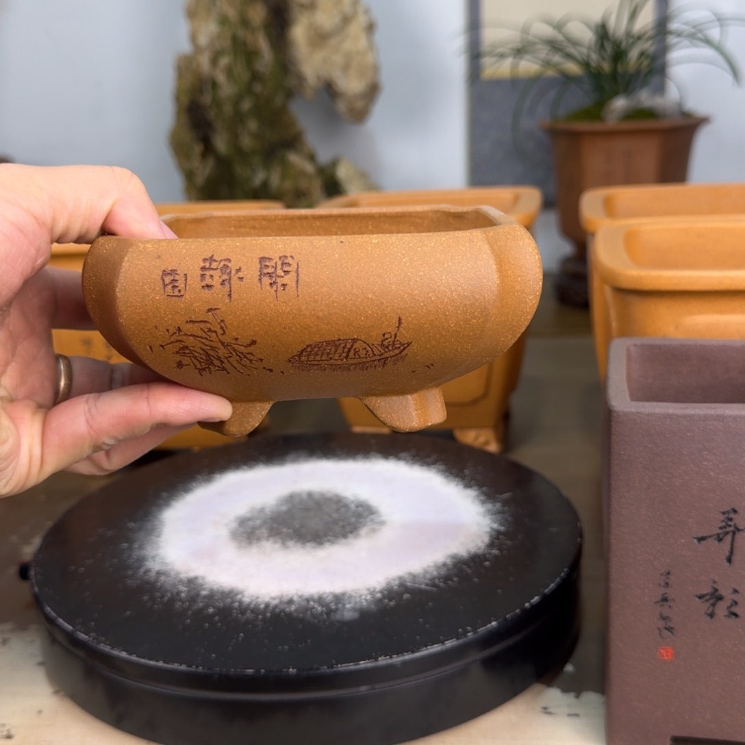 花盆紫砂紫砂花盆11.5-5