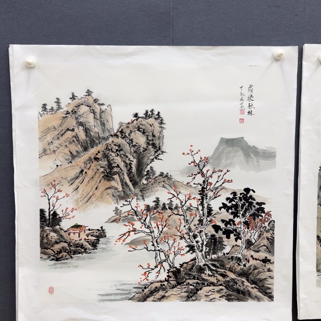 锦***南国画卡纸的制作方法和