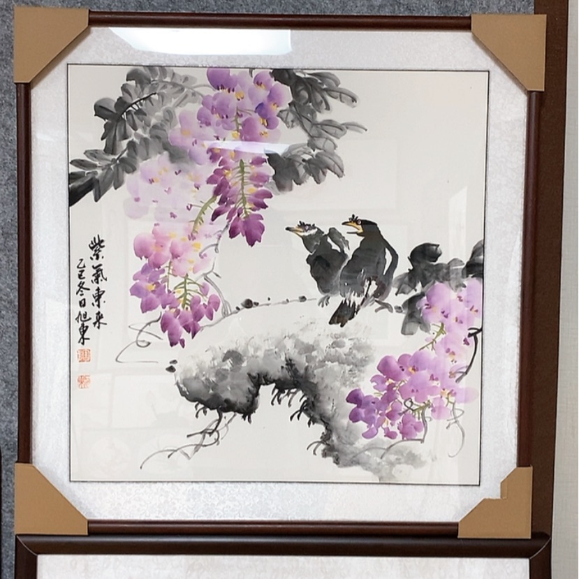 【闪购商品】国画手绘国画带框60.60