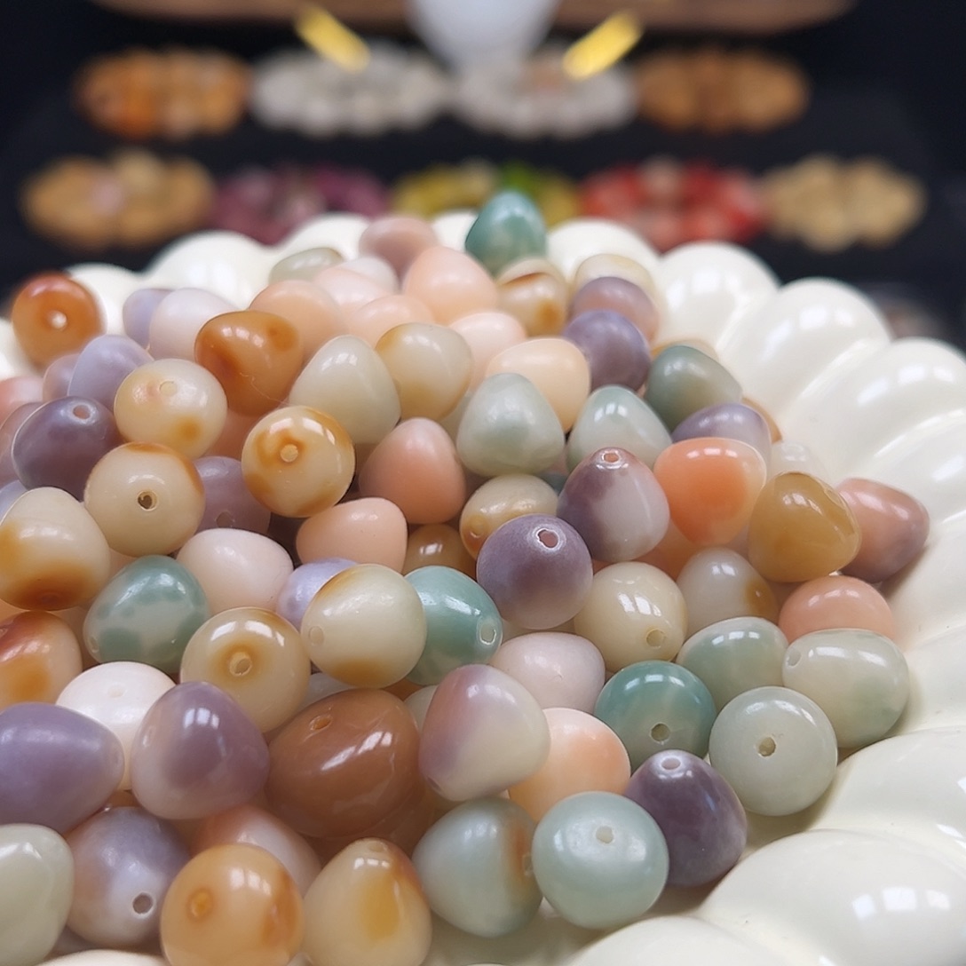 菩提根/象牙果手串卡12非料花皮水滴20颗
