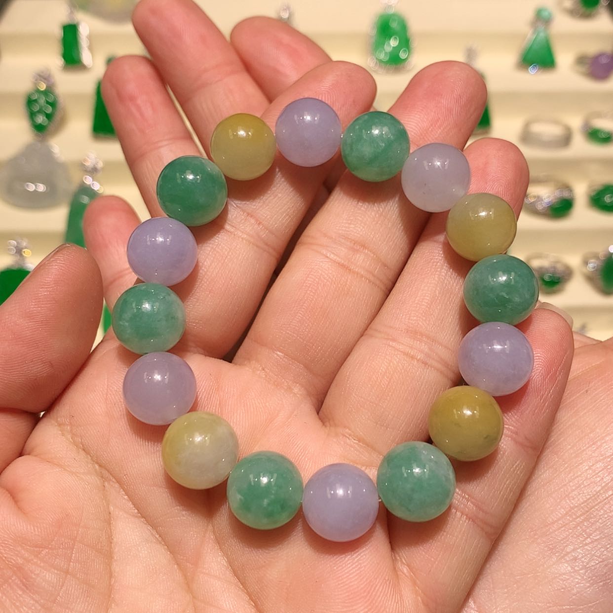 【闪购商品】翡翠手串未镶嵌雪*a缅甸A货