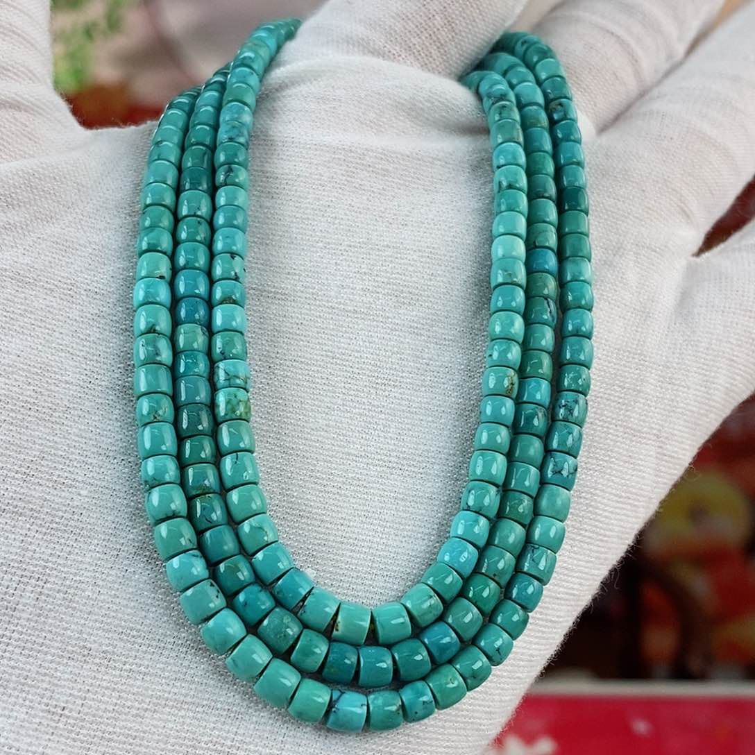 绿松石珠宝奇石未镶嵌4mm+