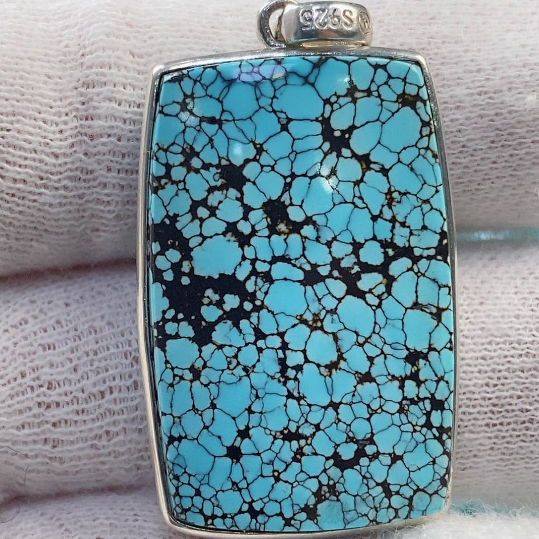 绿松石珠宝奇石银S925镶嵌