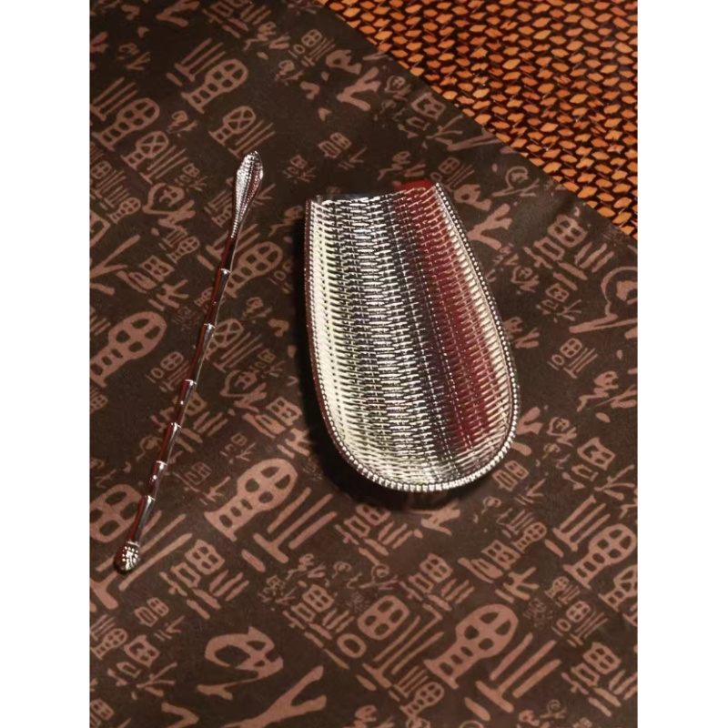 银色编织合金茶则th620