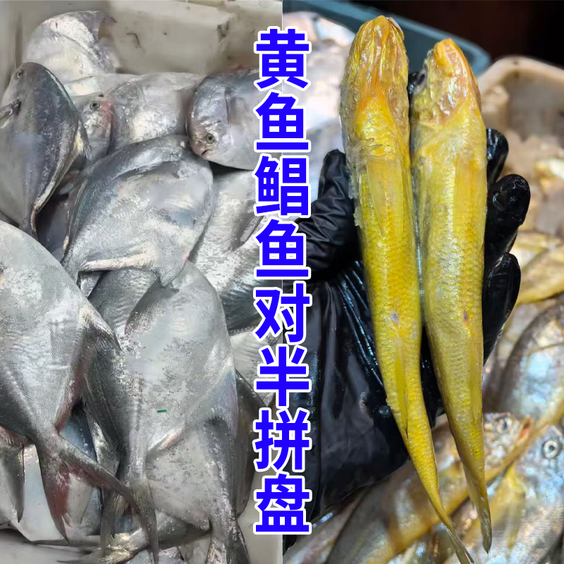 黄鱼鲳鱼对半拼盘