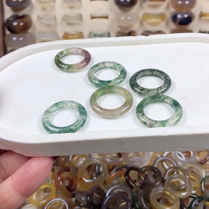 未镶嵌戒指玛瑙/玉髓?*子不退不换