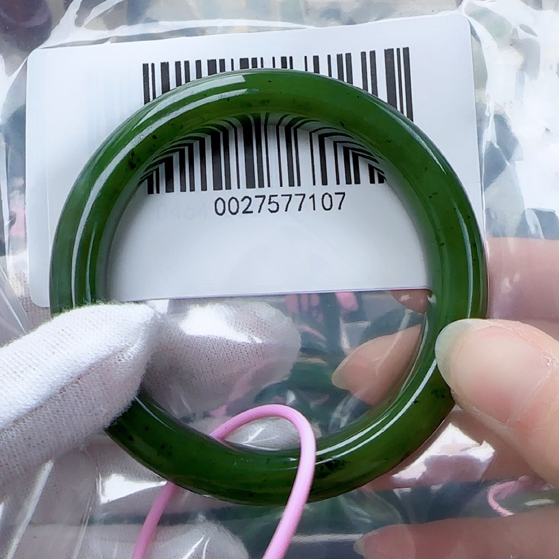 和田玉（碧玉）手镯未镶嵌57包容