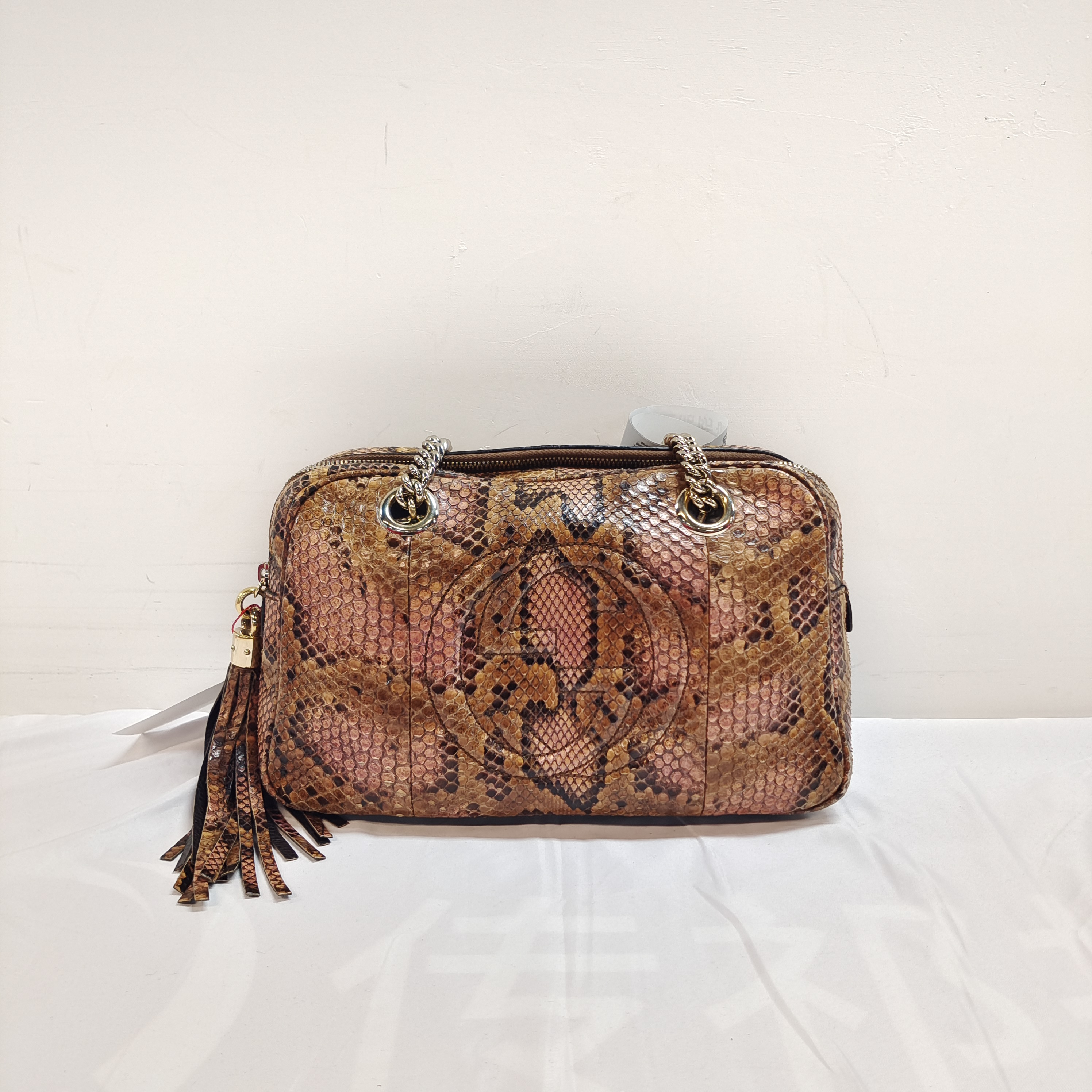 95新 GUCCI/古驰 黑金中古cf单肩包链条包斜挎包01-10