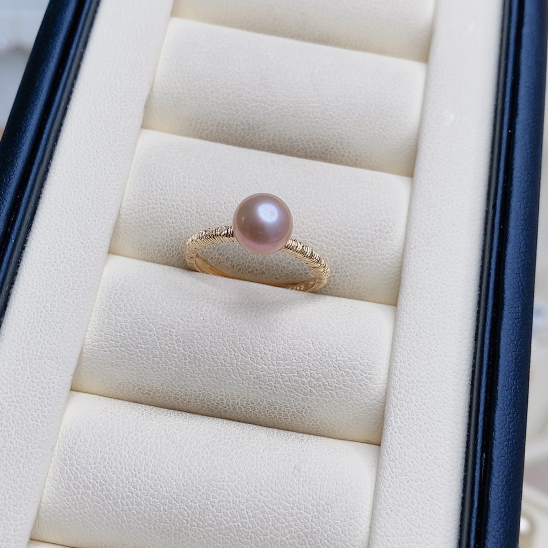 淡水珍珠戒指银S925镶嵌