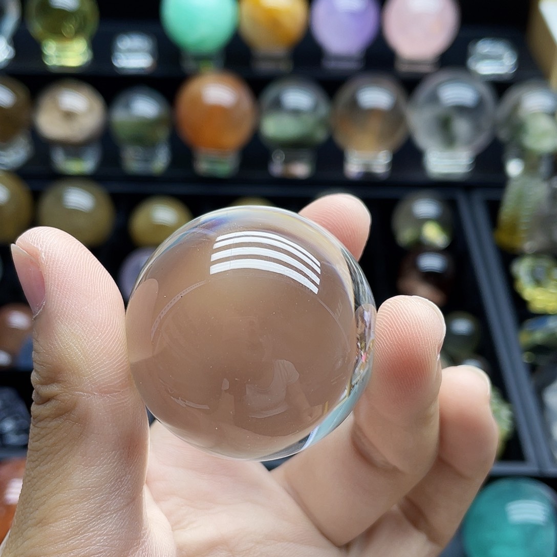 水晶珠宝半成品未镶嵌天然白水晶42mm