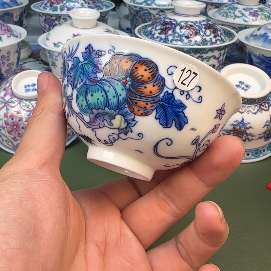 彦祖纯手工手绘茶具127