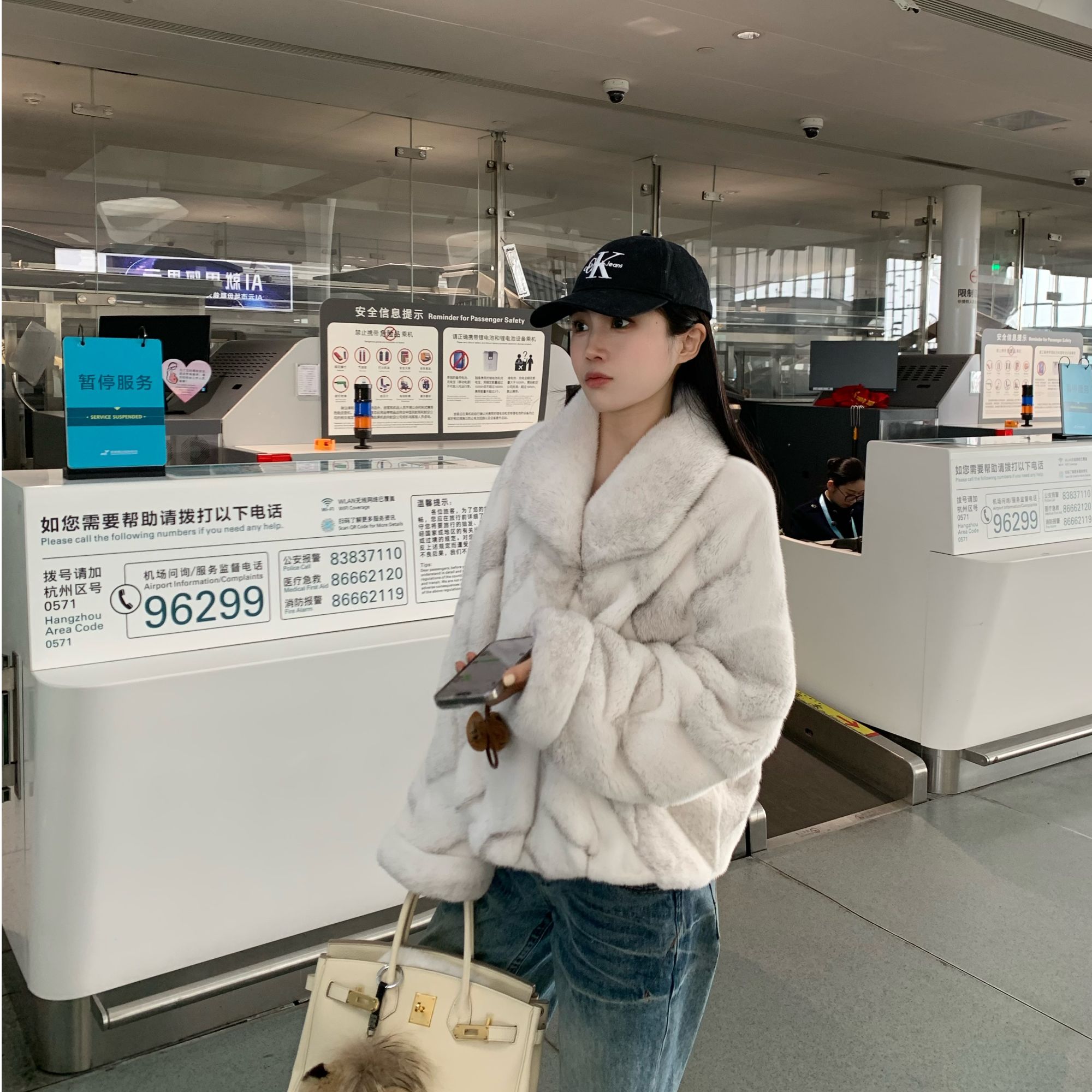 【虫小草】轻奢定制 银十字紫标级天鹅绒水貂外套  