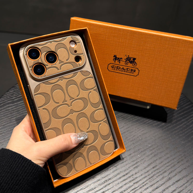 轻奢简约蔻驰适用苹果17Promax手机壳iPhone16Pro全包15/14防摔13