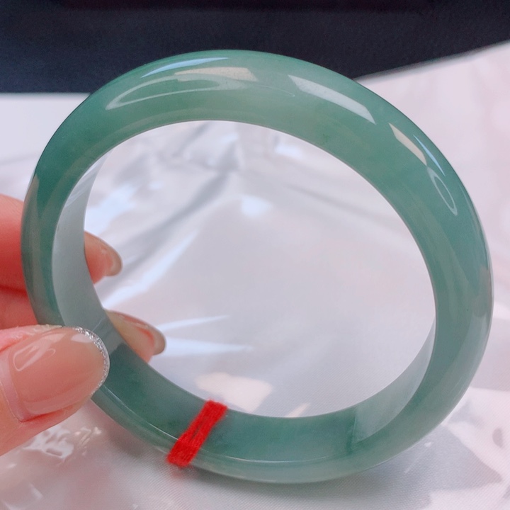 翡翠未镶嵌手镯58圈口