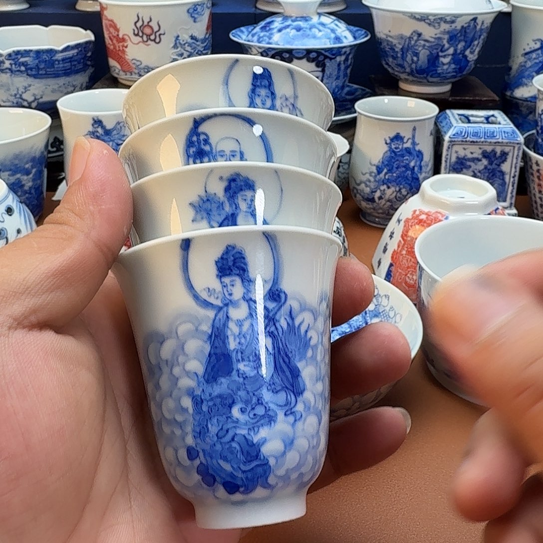 友***生杯子景德镇全手工手绘陶瓷