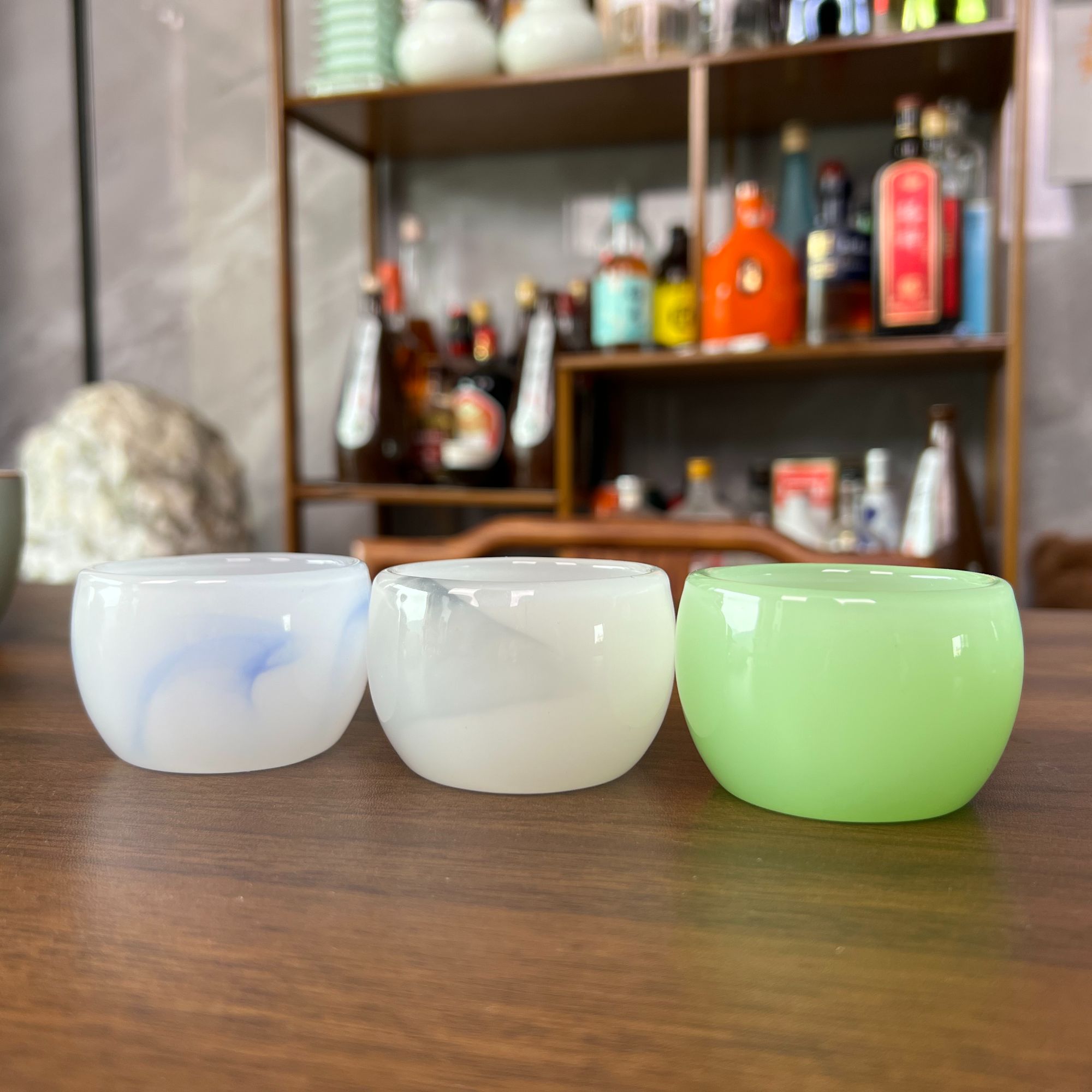 念东方【玉芙蓉】轻奢极简中国风雅韵写意琉璃玉质水杯白酒杯黄酒杯