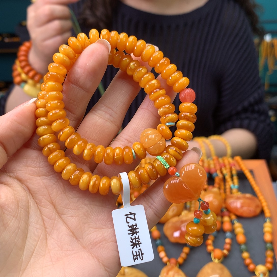 蜜蜡未镶嵌手串天然