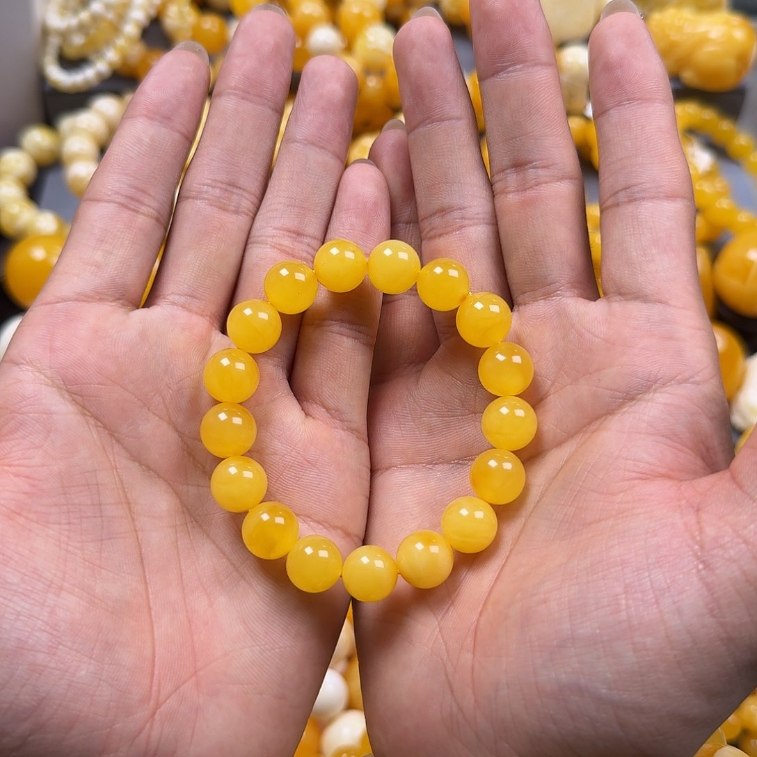 琥珀珠宝奇石未镶嵌11mm