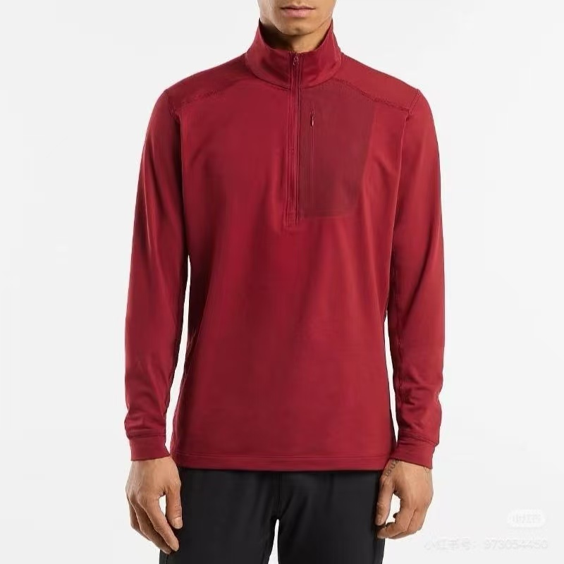 大茑城市机能系列!PC蓄热暖绒内里!男士户外半拉链运动长袖上衣