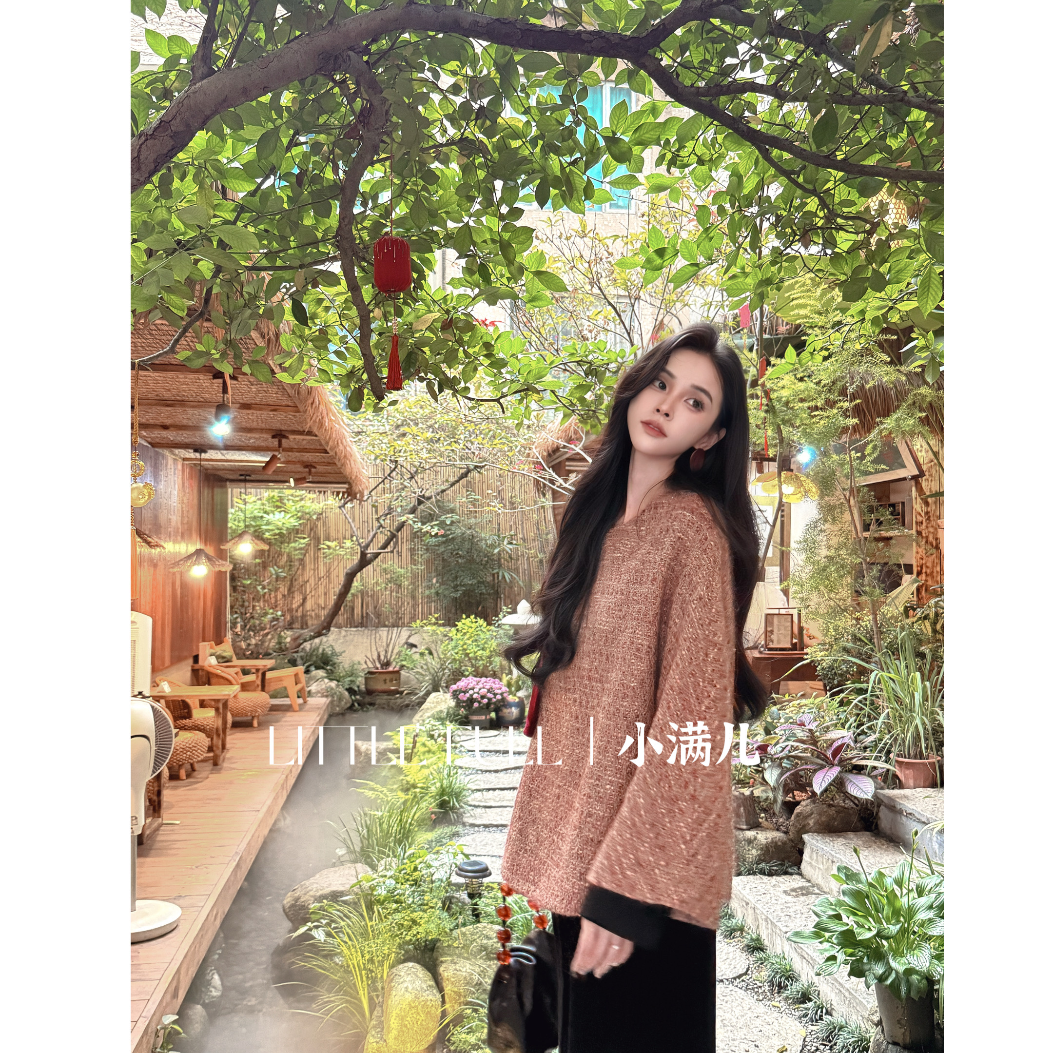 《传花信》20羊毛 新中式国风禅意风小香风编制软呢外套秋冬毛呢