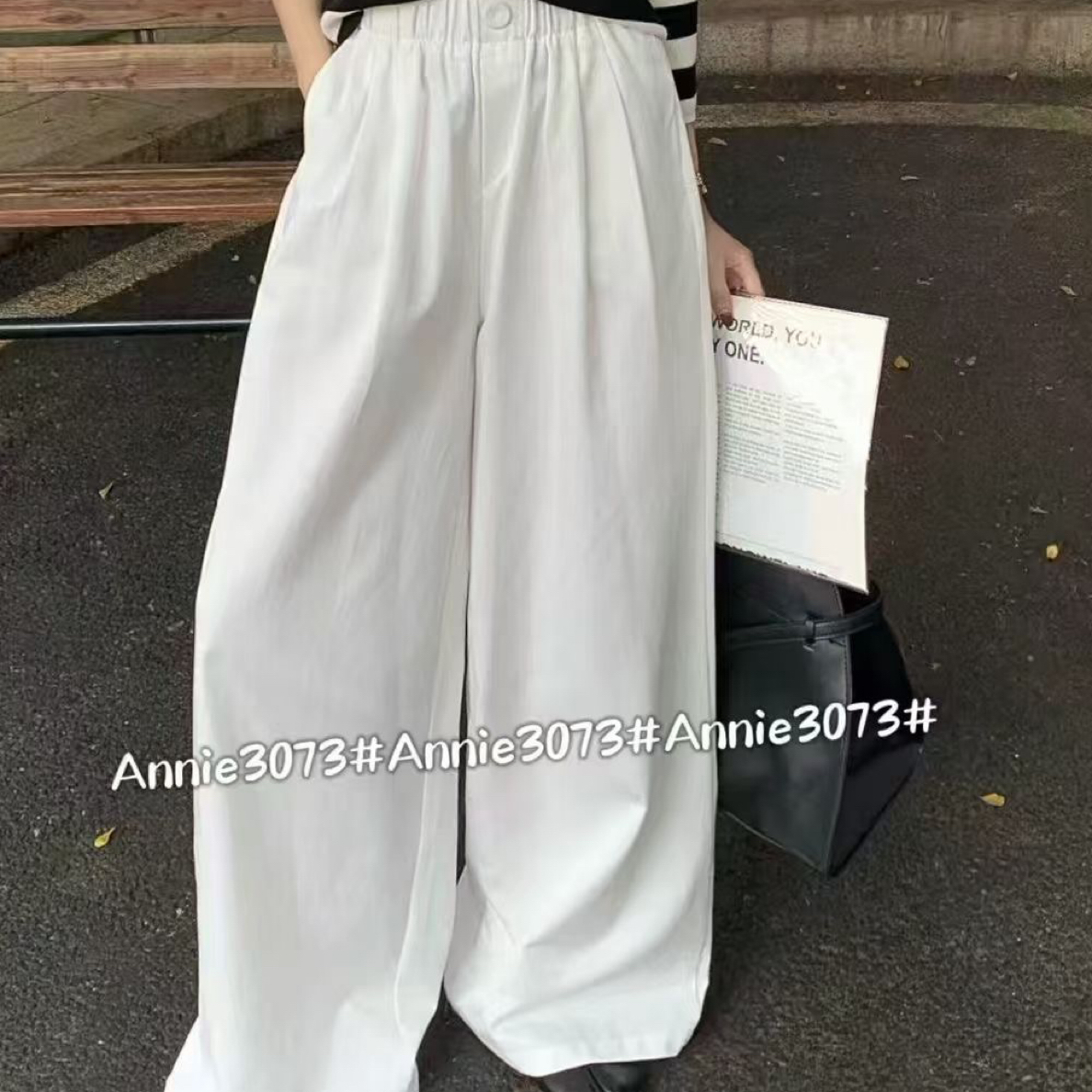 3073 #戴戴休闲宽松时尚显瘦秋款阔腿裤