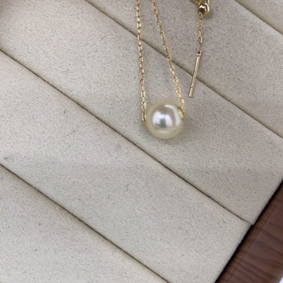 海水珍珠18K金镶嵌吊坠(赠链)