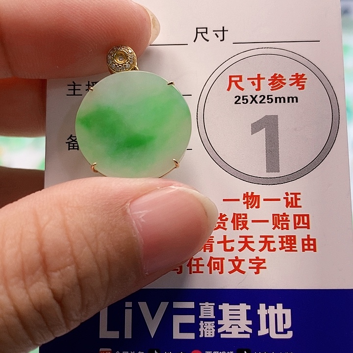 【闪购商品】翡翠颈饰18K金镶嵌翡翠