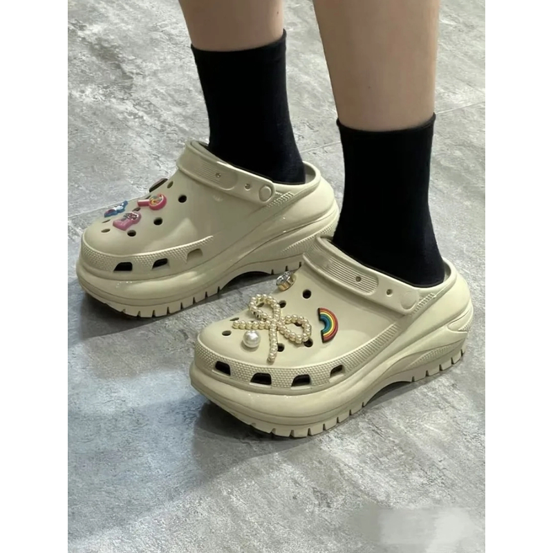 【光轮款厚底】少女洞洞鞋增高diy舒适休闲百搭ins洞洞鞋