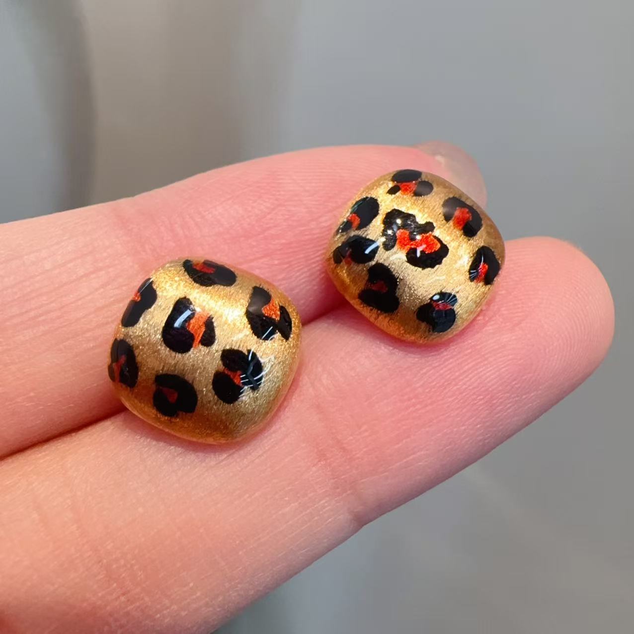 【小晗专属】18k金豹纹耳钉 多样性发一 经典百搭时尚简约